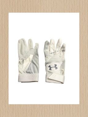 ⚾️ Under Armour White and Gray Performance Batting Gloves